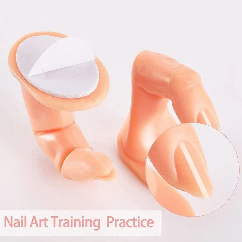 5PCS Model Fake Display Hand Nail Art Practice Finger For Training Manicure