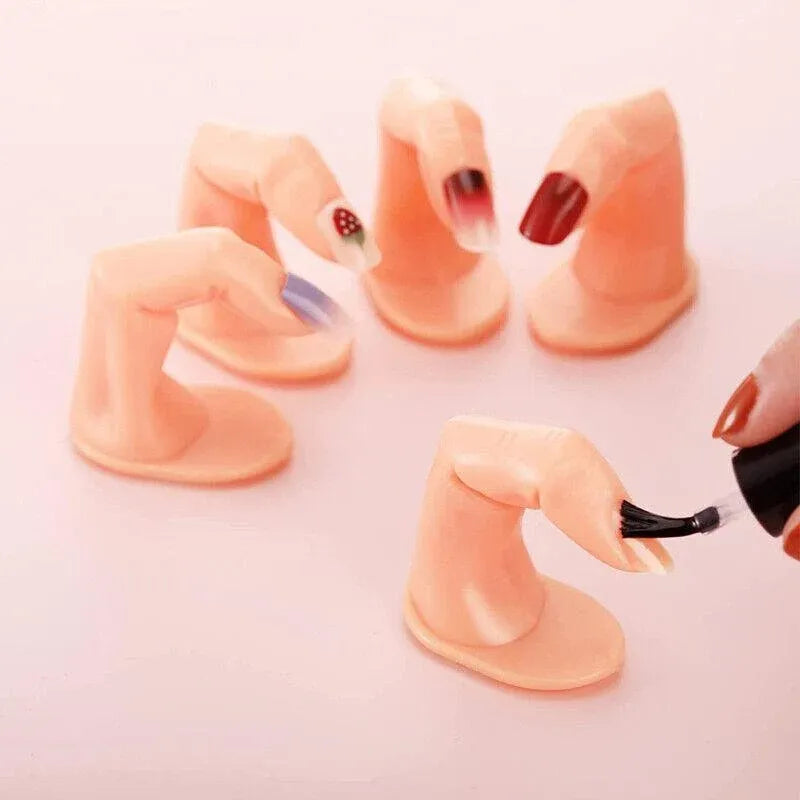 5PCS Model Fake Display Hand Nail Art Practice Finger For Training Manicure