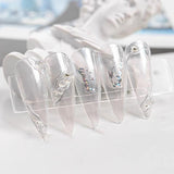 3D Nail Butterfly Design Sticker Decor Decal Holographic Laser Nail Art Sticker - Gold L-02 - Extra Image