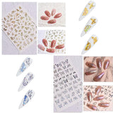3D Nail Butterfly Design Sticker Decor Decal Holographic Laser Nail Art Sticker - Gold L-02 - Extra Image