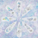 3D Nail Butterfly Design Sticker Decor Decal Holographic Laser Nail Art Sticker - Gold L-03