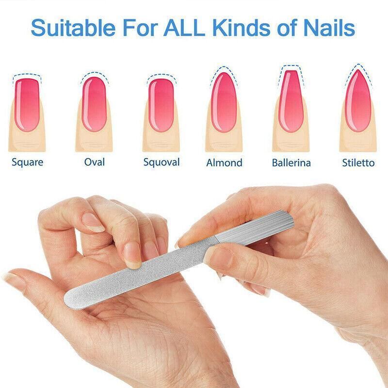 Diamond Nail File for Hand Foot Care Manicure Podiatry Tool 20.2cm - 2PCS