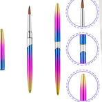 Kolinsky Acrylic Nail Art Brush Manicure Powder Professional Tools Size 2-18 - 4#