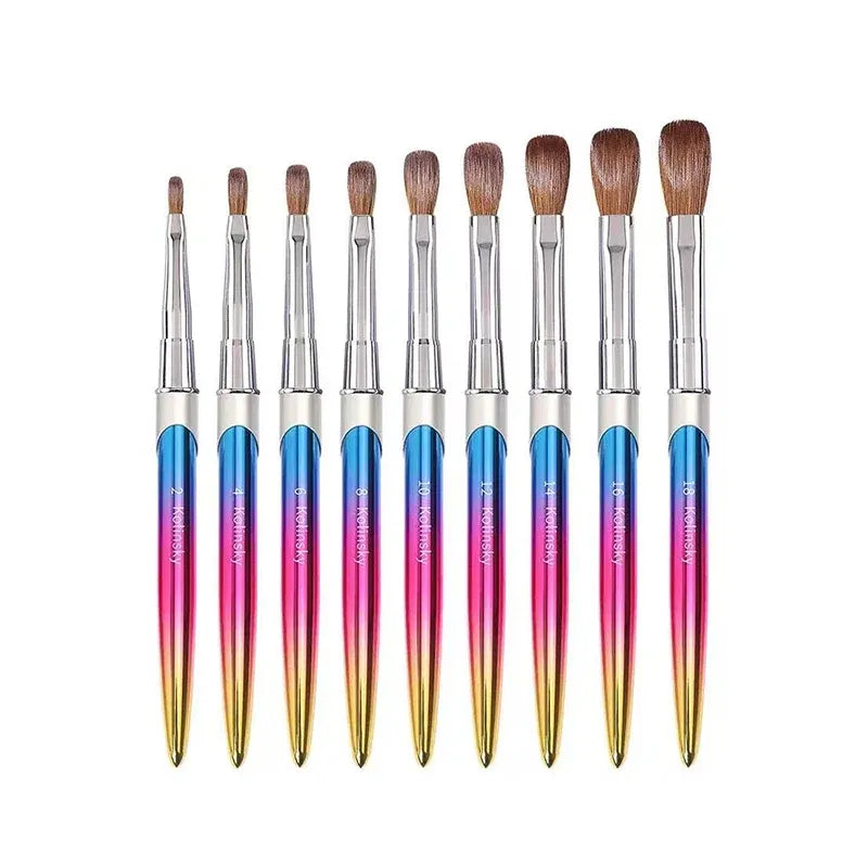 Kolinsky Acrylic Nail Art Brush Manicure Powder Professional Tools Size 2-18 - 4#