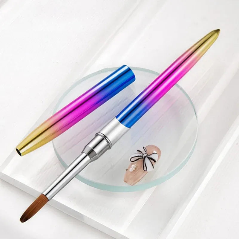 Kolinsky Acrylic Nail Art Brush Manicure Powder Professional Tools Size 2-18 - 4#