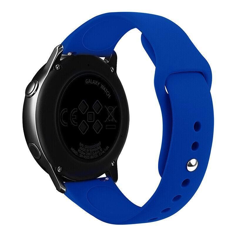 Silicone Watch Band 22mm Strap Replacement Wristband Soft Adjustable 228mm - Blue