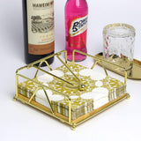 Steel Napkin Holder Serviette Rack Organiser Kitchen Serving Bar 3 Colours - Gold
