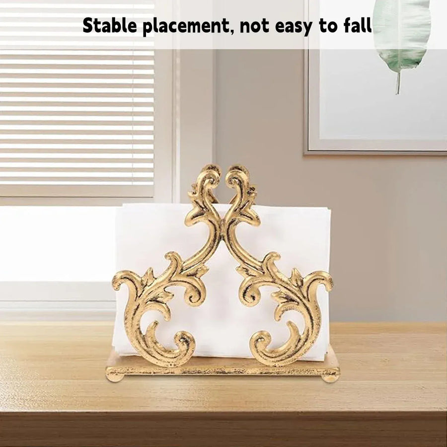 Willow Branch Style Iron Paper Towel Holder Vertical Napkin Rack For Kitchen Use