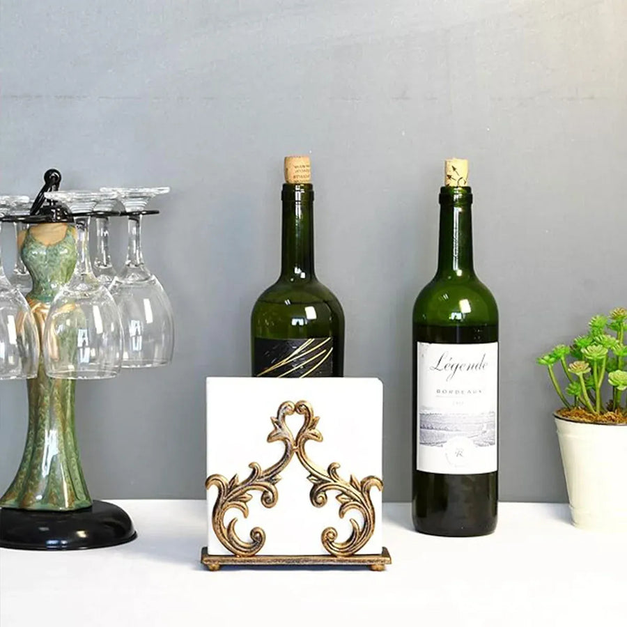 Willow Branch Style Iron Paper Towel Holder Vertical Napkin Rack For Kitchen Use