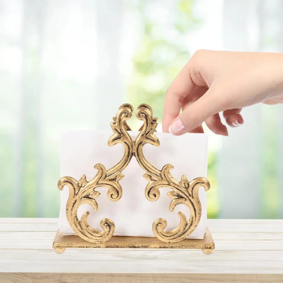 Willow Branch Style Iron Paper Towel Holder Vertical Napkin Rack For Kitchen Use