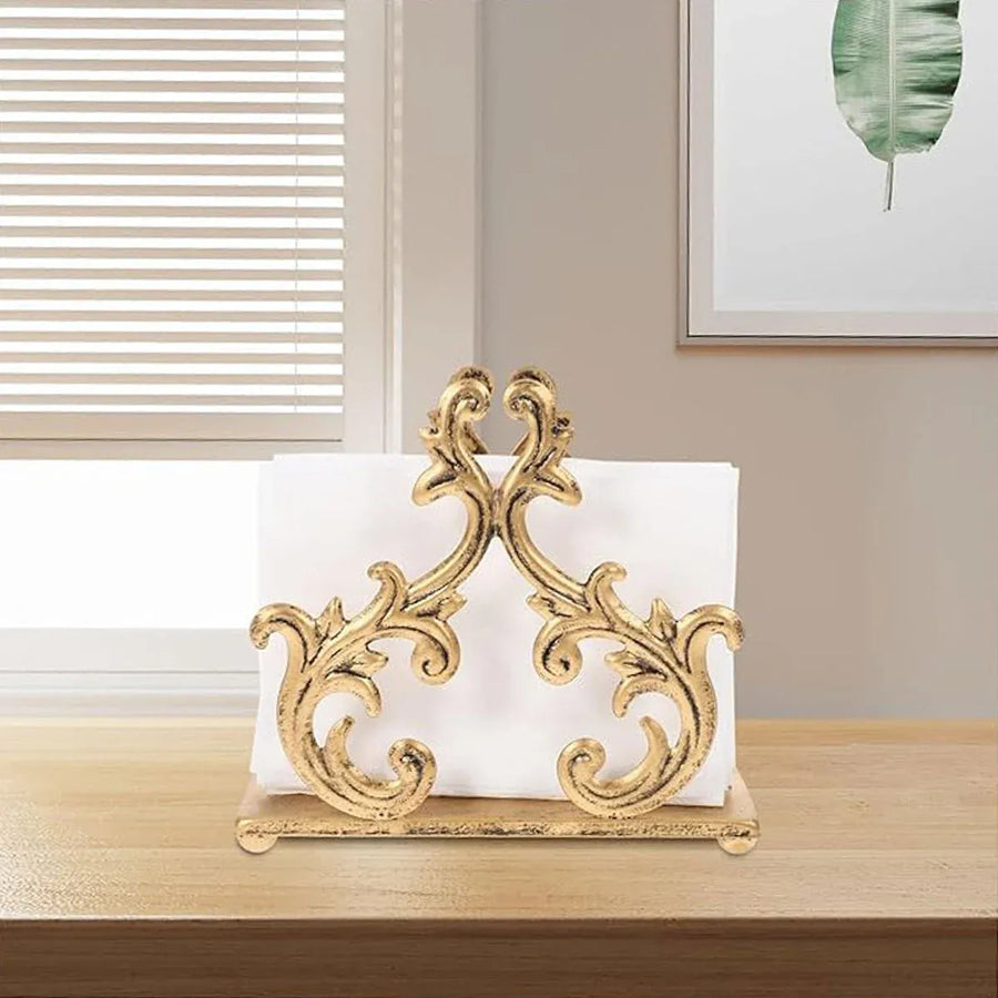 Willow Branch Style Iron Paper Towel Holder Vertical Napkin Rack For Kitchen Use