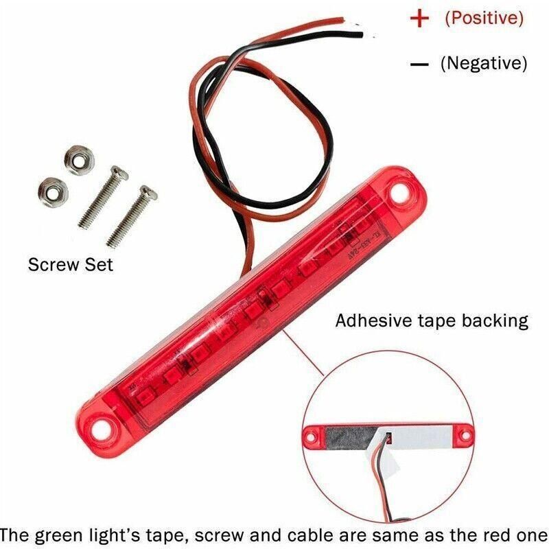 4PCS Boat Navigation Lights Waterproof Marine Utility Led Strip Lights
