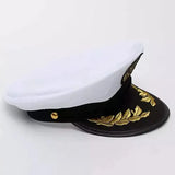 Sailor Cap Boat Captain Hat For Navy Skipper Costume Fancy Marine Dress - Close-Up Angle
