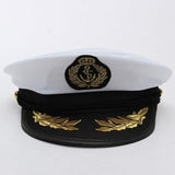 Sailor Cap Boat Captain Hat For Navy Skipper Costume Fancy Marine Dress - Low Angle