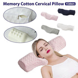 Orthopedic Memory Foam Cervical Neck Pillow for Sleep Support Slow Rebound - Grey - Front View