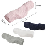 Orthopedic Memory Foam Cervical Neck Pillow for Sleep Support Slow Rebound - Grey - Top-Down View
