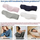 Orthopedic Memory Foam Cervical Neck Pillow for Sleep Support Slow Rebound - Pink - Rear View