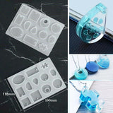 12 Silicone Moulds for DIY Jewellery Pendant Resin and Craft Making