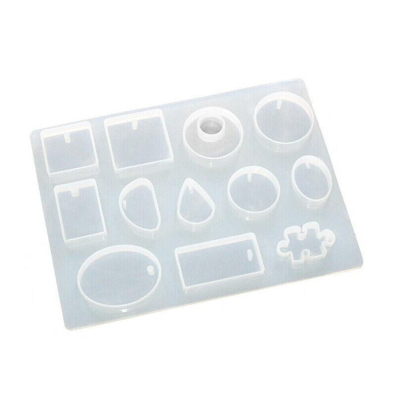 12 Silicone Moulds for DIY Jewellery Pendant Resin and Craft Making