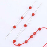 10Pc Big Eye Beading Needles for Jewelry & Bracelet DIY - 45-Degree Angle