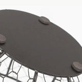 Egg Basket Fruit Storage Basket Blue Iron Basket Home Sundries Organiser Holder - Low Angle