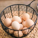 Egg Basket Fruit Storage Basket Blue Iron Basket Home Sundries Organiser Holder - Extra Image