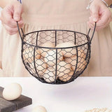 Egg Basket Fruit Storage Basket Blue Iron Basket Home Sundries Organiser Holder - Extra Image