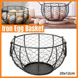 Egg Basket Fruit Storage Basket Blue Iron Basket Home Sundries Organiser Holder - Extra Image