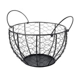Egg Basket Fruit Storage Basket Blue Iron Basket Home Sundries Organiser Holder - Extra Image