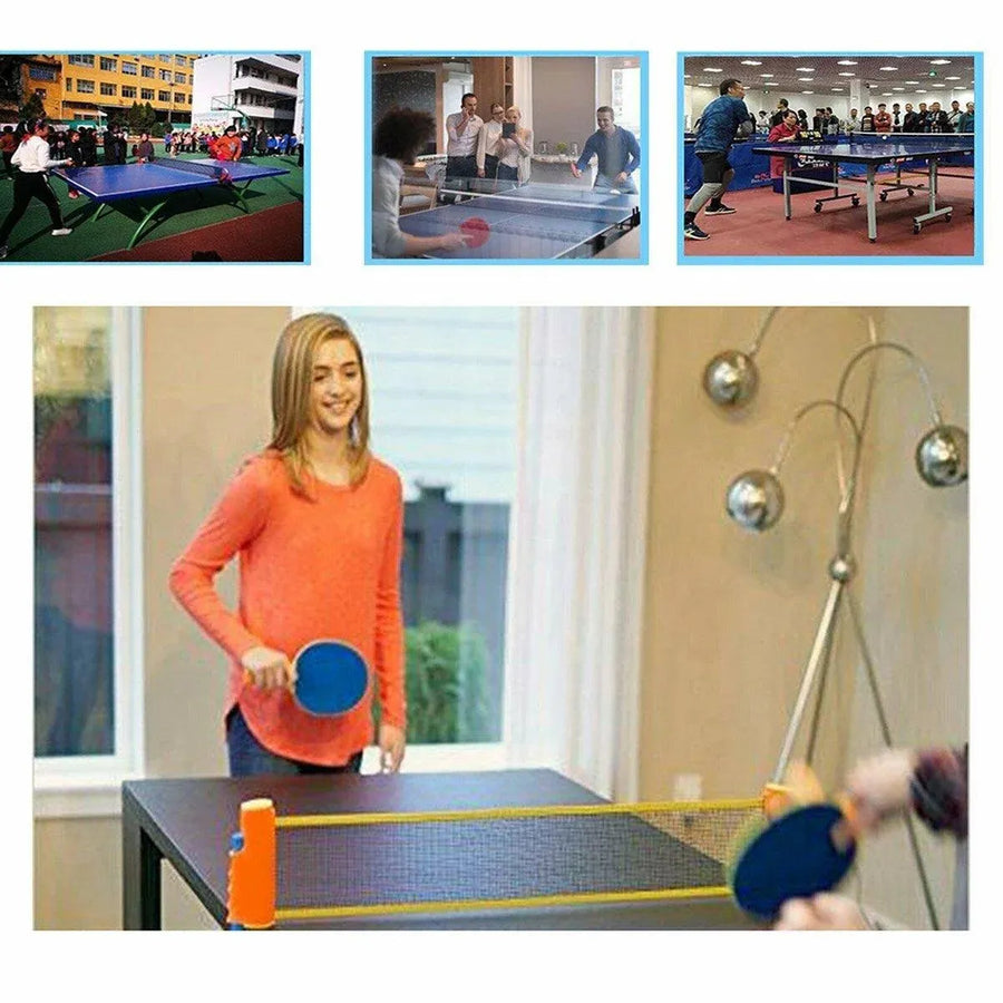 Retractable Table Tennis Net, Black and Red, 190 x 15 cm