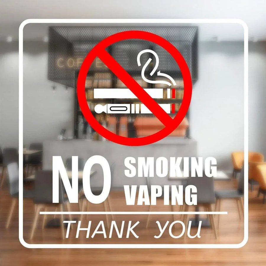 10pcs No Smoking Sign Waterproof Removable Sticker Label Warning Notice Decals