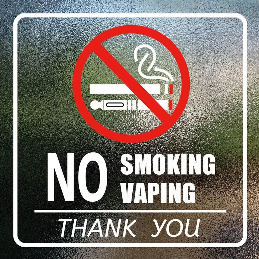 10pcs No Smoking Sign Waterproof Removable Sticker Label Warning Notice Decals