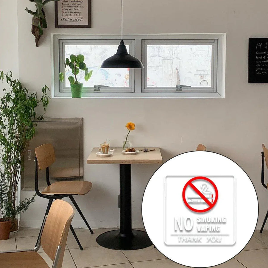 10pcs No Smoking Sign Waterproof Removable Sticker Label Warning Notice Decals