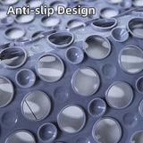 Extra Large Non-Slip Bathroom Mat Anti-Drop Shower Floor Mat Bath Rug Soft Touch - 43-75cm - Low Angle