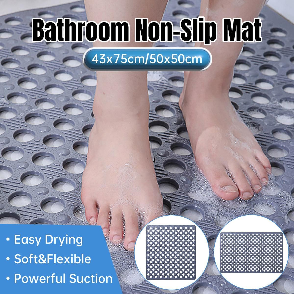 Extra Large Non-Slip Bathroom Mat Anti-Drop Shower Floor Mat Bath Rug Soft Touch - 50-50cm