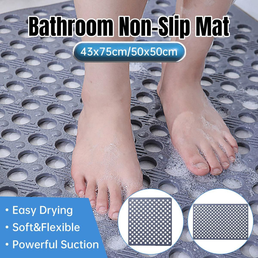 Extra Large Non-Slip Bathroom Mat Anti-Drop Shower Floor Mat Bath Rug Soft Touch - 50-50cm