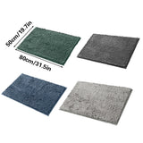 Anti-Slip Bathroom Mat Water-Absorbing Floor Mat Foot Mat Non-Slip Door Mat - Dark Grey - Side View