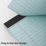 4PCS Tearable Lined Notepad Simple Design Colourful Memo Pad Notebook - Blue - 45-Degree Angle