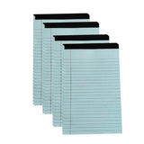 4PCS Tearable Lined Notepad Simple Design Colourful Memo Pad Notebook - Blue - Low Angle