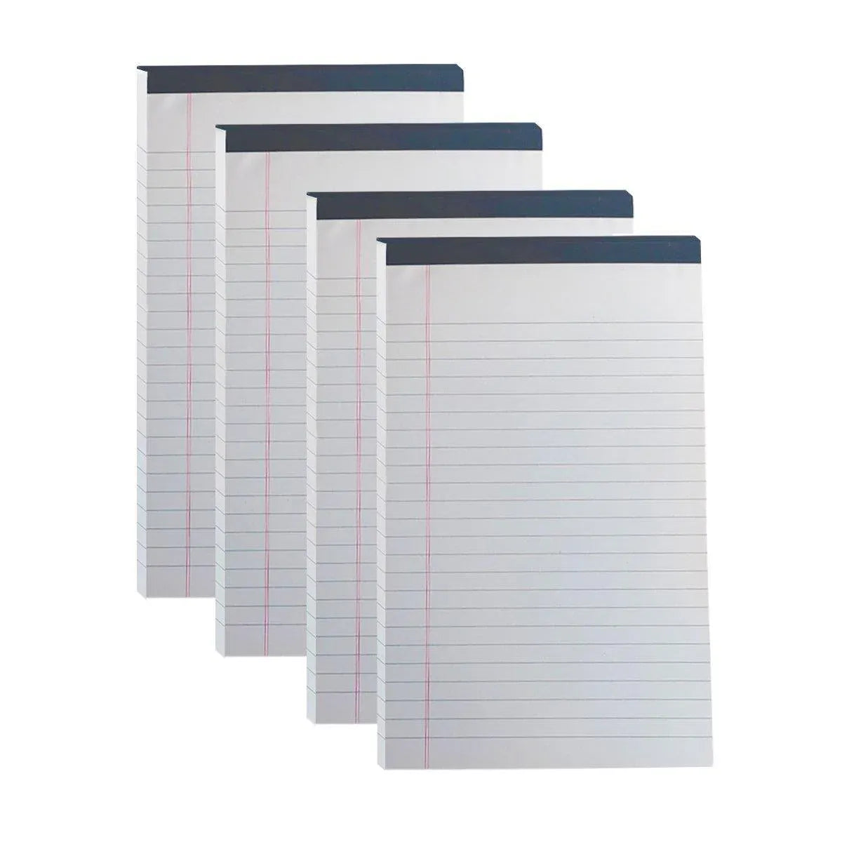 4PCS Tearable Lined Notepad Simple Design Colourful Memo Pad Notebook - White