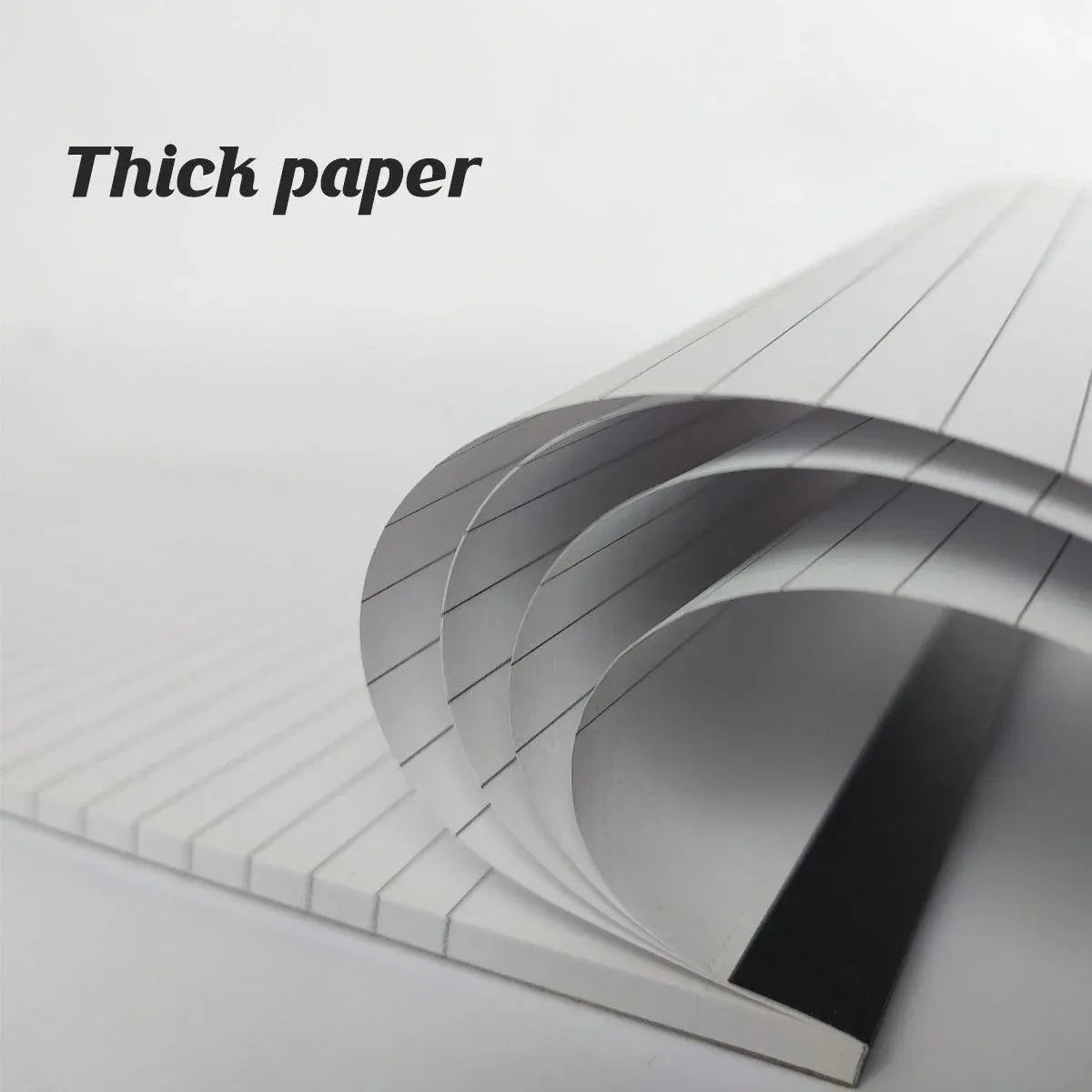 4PCS Tearable Lined Notepad Simple Design Colourful Memo Pad Notebook - White