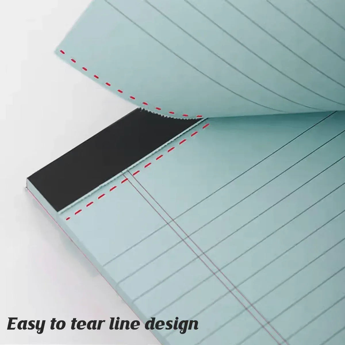 4PCS Tearable Lined Notepad Simple Design Colourful Memo Pad Notebook - White