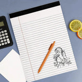 4PCS Tearable Lined Notepad Simple Design Colourful Memo Pad Notebook - White - Close-Up Angle