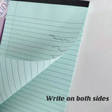 4PCS Tearable Lined Notepad Simple Design Colourful Memo Pad Notebook - White - Low Angle