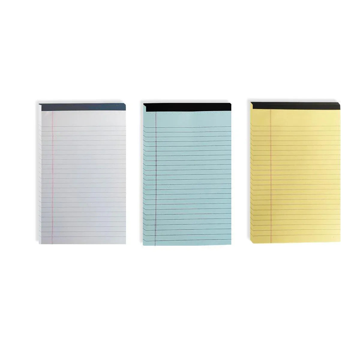 4PCS Tearable Lined Notepad Simple Design Colourful Memo Pad Notebook - White