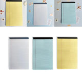 4PCS Tearable Lined Notepad Simple Design Colourful Memo Pad Notebook - White - Extra Image