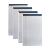 4PCS Tearable Lined Notepad Simple Design Colourful Memo Pad Notebook - White - Rear View