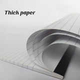 4PCS Tearable Lined Notepad Simple Design Colourful Memo Pad Notebook - Yellow - Top-Down View