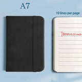 10pcs Mini Pocket Notebook A7 Small Portable Notepad for Office School Use - Light Blue - 45-Degree Angle