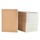 20pcs A5 Notebook Workbook Kraft Paper Notepad for School Office Writing Use - Front View